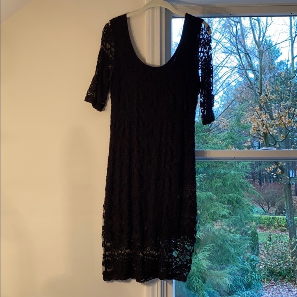 Black lace dress